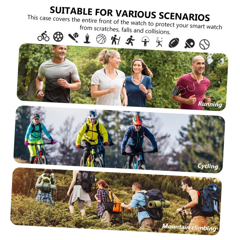 KONTONTY 2pcs Modern Watch Protector Cover Screen Protector Compatible Full