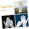 Beavorty 12 Pairs White Cotton Moisturizing Gloves for Dry Hands