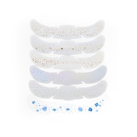 ZMaglorian Pack of 6 Golden Glitter Tattoos, Temporary Tattoo Stickers for Face, Sweatproof Waterproof Freckles Tattoo, Glitter Stones for Carnival, Party Stickers