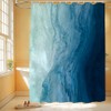 GEYUBTL Ocean Shower Curtain Ombre Blue Sea Beach Bathroom Curtains