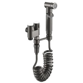 Aqua Earth Handheld Bidet Sprayer for Toilet Baby Cloth Diaper Spraying Kit Bathroom Toilet Bidet Attachment Set for Bathing Pets and Feminine Hygiene Gray