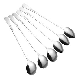 Ruksifg Silver Iced Tea Spoons Long Handle Stainless Steel Long Spoons for Stirring Ice Cream Spoons(Pack of 12)