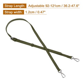 sourcing map Leather Bag Strap Replacement Adjustable Crossbody Bag Straps Conversion for Shoulder Bag Handbag Purse, Dark Green, Silver Buckle, 1 Set