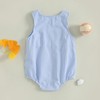 JLKGICF Baby Girl Boy Summer Clothes Baseball Embroidery Overall Smocked
