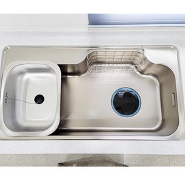WANANG Stainless Steel Washing-up Bowl Multi-purpose Dish Tub for Sink/Wash Basins/Dishpan for Sink (WaterSpout Type)