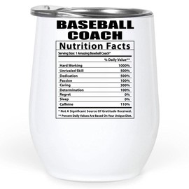 Lovesout Funny Baseball Coach Nutritional Facts Gifts Tumbler 12 Oz Christmas 2025 Ideals