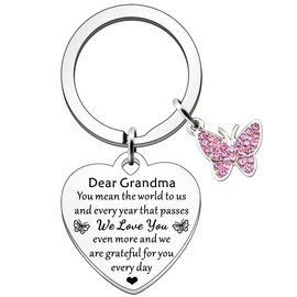 SDOFY Grandma Gifts Grandma Birthday Gifts Grandma Mothers Day Keyring Christmas Gifts for Grandma