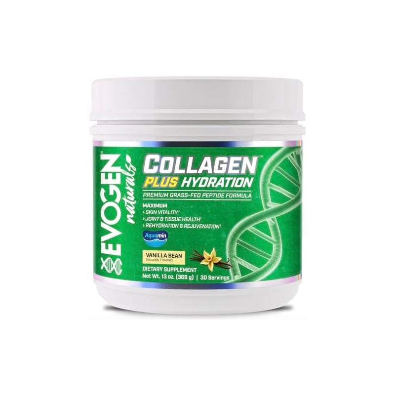 EVOGEN COLLAGEN PLUS HYDRATION 30 SERVVAINILLAColageno Hidrolizado