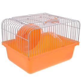 BCOATH Pink Hamster Travel Cage Portable Pet Carrier with Accessories for Small Pets for Hamsters Mice and Chinchillas Compact Supplies