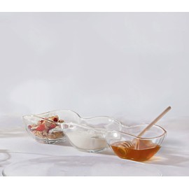 Barski - European Quality - Glass - 3 Sectional - Relish Dish - 15" Long - Made in Europe