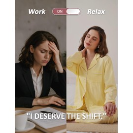 NAP BOUND 100% Cotton Pajamas for Women Set 2 Piece Yellowish XL Button Down PJs Long Sleeve Soft Breathable Loungewear (Yellowish,XL)