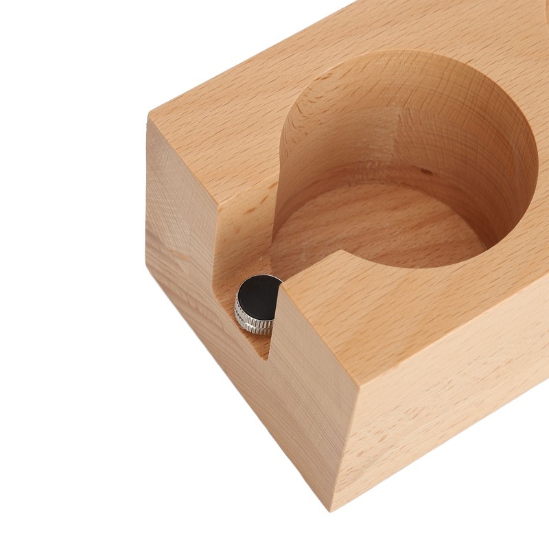 Wooden Coffee Tamper Station Stable Prevent Slip Coffee Tamper Holder