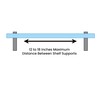 Dulles Glass Floating Shelf Brackets, Aluminum Heavy Duty, Chrome, for
