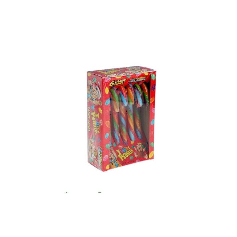 Post Fruity Pebbles, Pebbles Cereal Flavored Candy Canes - 2.64oz/6ct