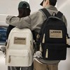 Men Women Student School Academy Bag Neat Design Trend Backpack ColorBeige