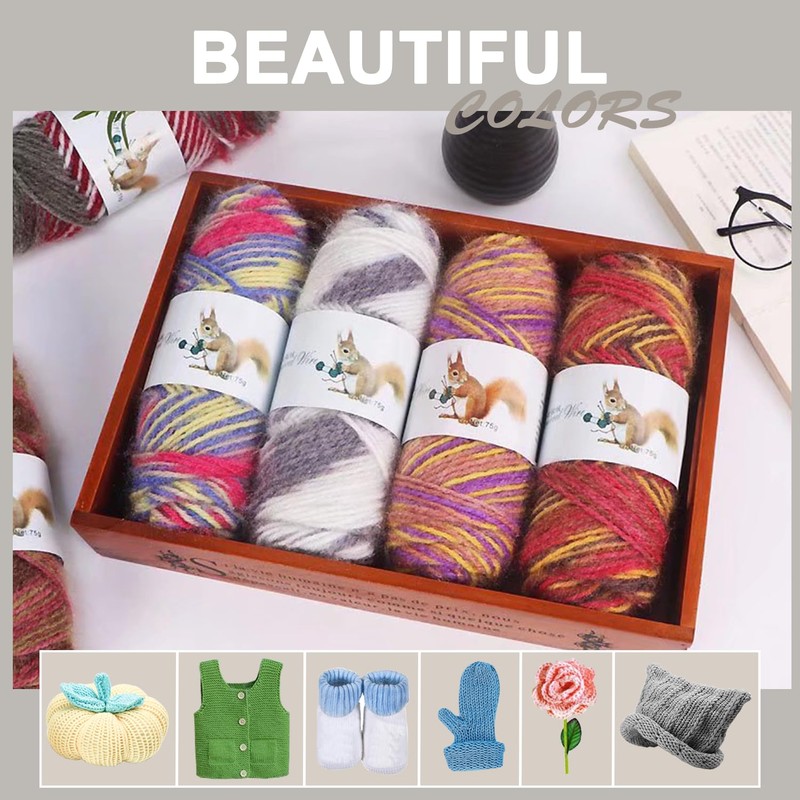 JAMIT Yarn for Crocheting, Soft Crochet Yarn Knitting Yarn for
