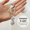 Glossy Silver Racing Car Keyring Keychain