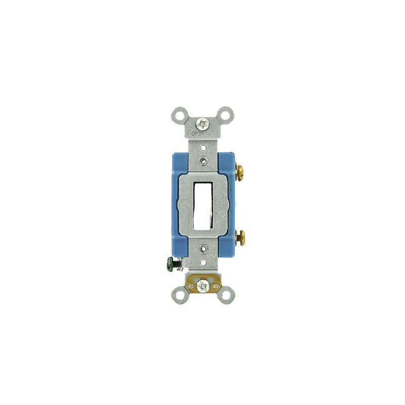 Leviton 1201-LHW 15 Amp, 120 Volt, Toggle Lighted Handle, Illuminated