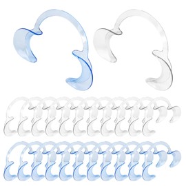 Pack of 24 Mouth Openers, Cheek Holder, Mouth Angle Holder, Mouth Opener Challenge (12 x Blue, 12 x Transparent)