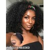 V SHOW Glueless Curly Headband Wig Human Hair 180% Density