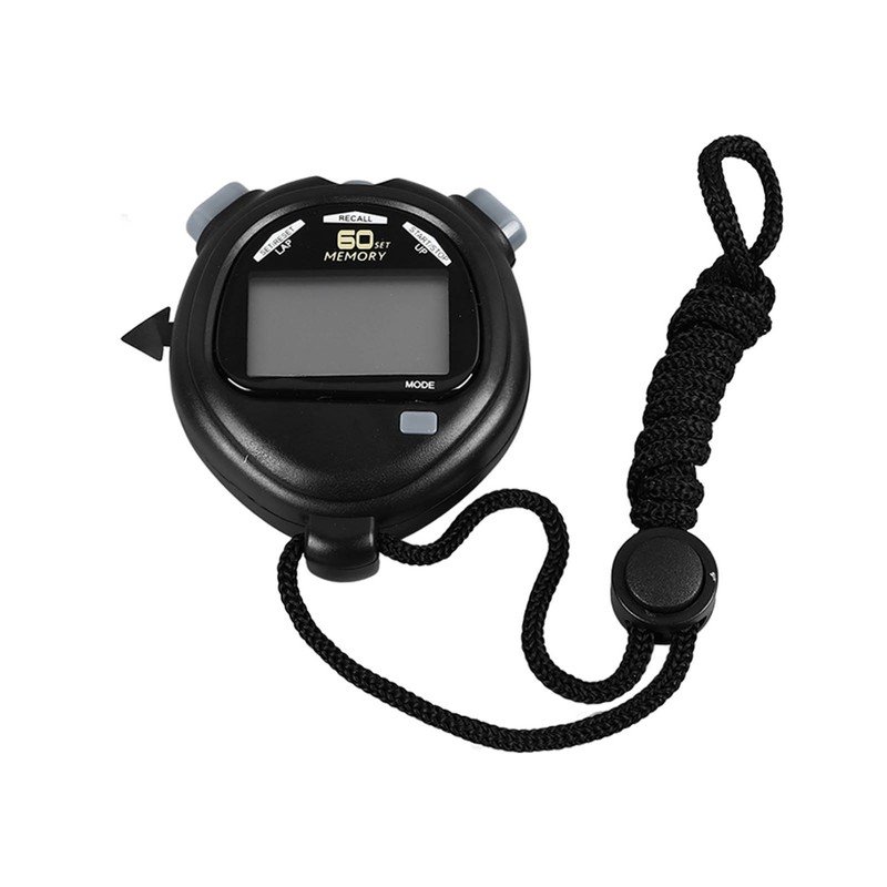 Stopwatch Timer 3 Rows and 60 Channels Larger Display Black