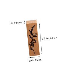 OSALADI 1 Set Wooden Stamp Set for DIY Crafts of Decorative Plant Pattern Stamps for Scrapbooking Journaling for Unique Card Making Labels