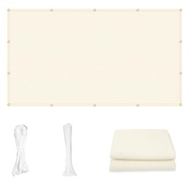 Cool Area Sun Shade Cloth with Grommets 9×21 FT Shade Panel Shade Tarp Screen Fabic for Outdoor Patio Pergola Cover Deck Garden, Cream (Customized)