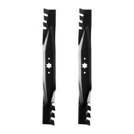 942-04308-X Lawn Mower Toothed Mulching Blades Replaces 942-0616 742-0616 942-04126 - Compatible with Cub Cadet Troy Bilt Mustang Pony Bronco 42'' XT1 XT2 LT42 LTX1040 RZT-L42 Deck Lawnmower (2PCS)