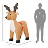 HOMCOM 6ft Christmas Inflatables Outdoor Decorations Reindeer, Blow-Up Yard Christmas