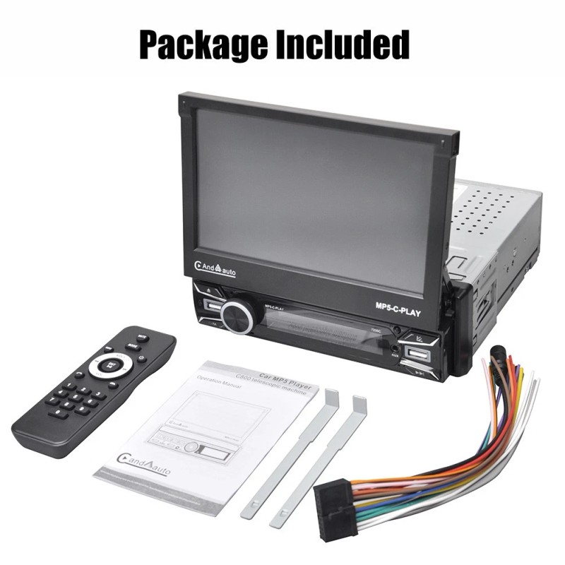 ESSGOO 7" Single DIN Car Stereo Head Unit Flip Out
