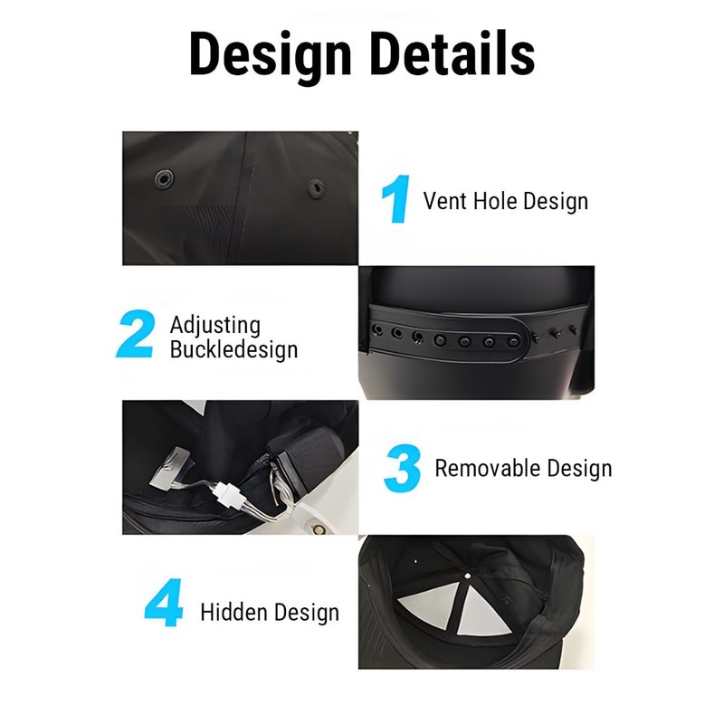 DEWIN LED Hats, Programmable Bluetooth App Control Editable Colorful LED