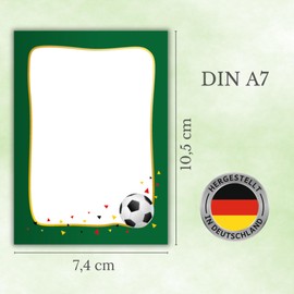 JuNa-Experten 24 Notepads Football Party Bag Guest Gift for Birthday Children's Birthday Wedding Christening Girls Boys (24 Notepads)