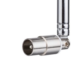 POBADY TV Male Plug Connector Telescopic Antenna 7 Sections PAL Telescopic Antenna 71.5cm/28IN for DVB-T DVB-T2 TV FM AM Stereo Reception