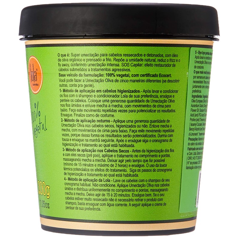 Linha Umectacao Lola Brasil - Umectacao Olive 200g - (Lola