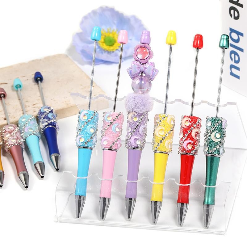 【P286】Moon bubble bead chain granulated sugar design DIY pen:_SL452