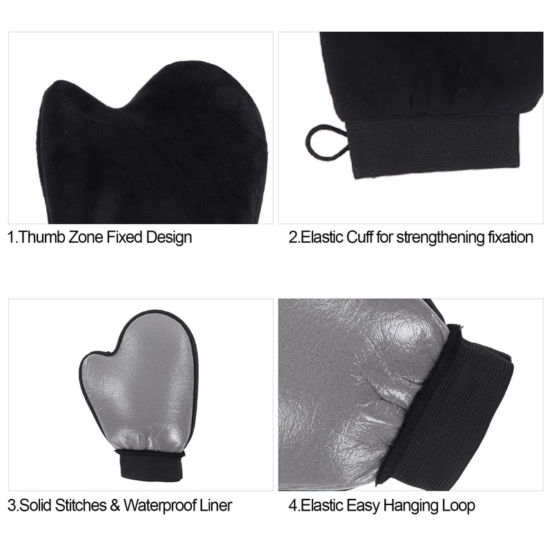 4 Pcs Self Tanner Mitt Velvet Soft Reversible Exfoliating SPA