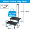 Aliseniors Step Stool with Handle, 400 lbs Adjustable 2 Steps