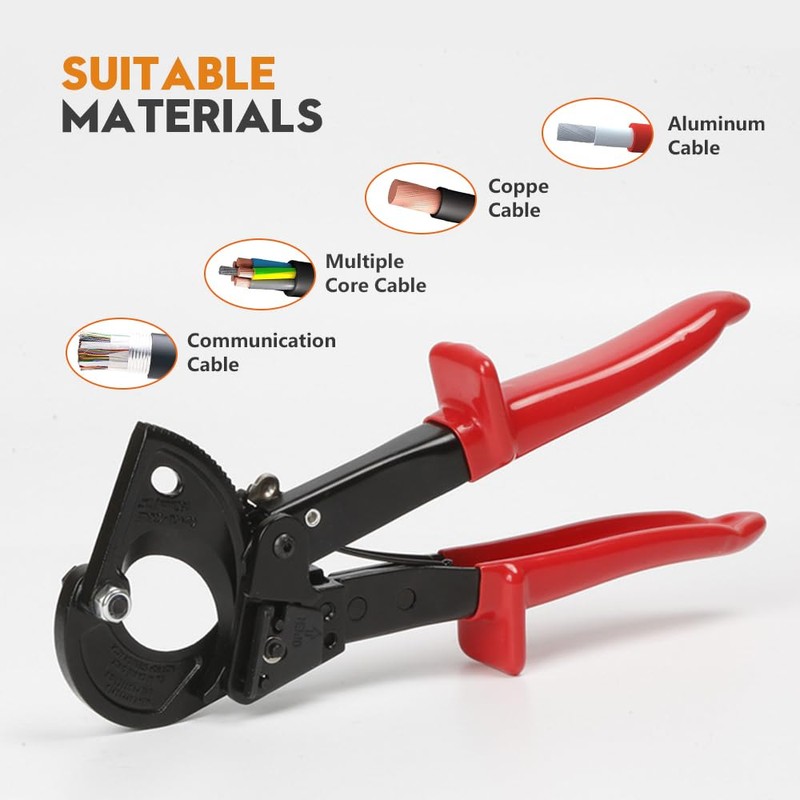 Ratchet Cable Wire Cutter Heavy Duty Wire Cutter for Aluminum