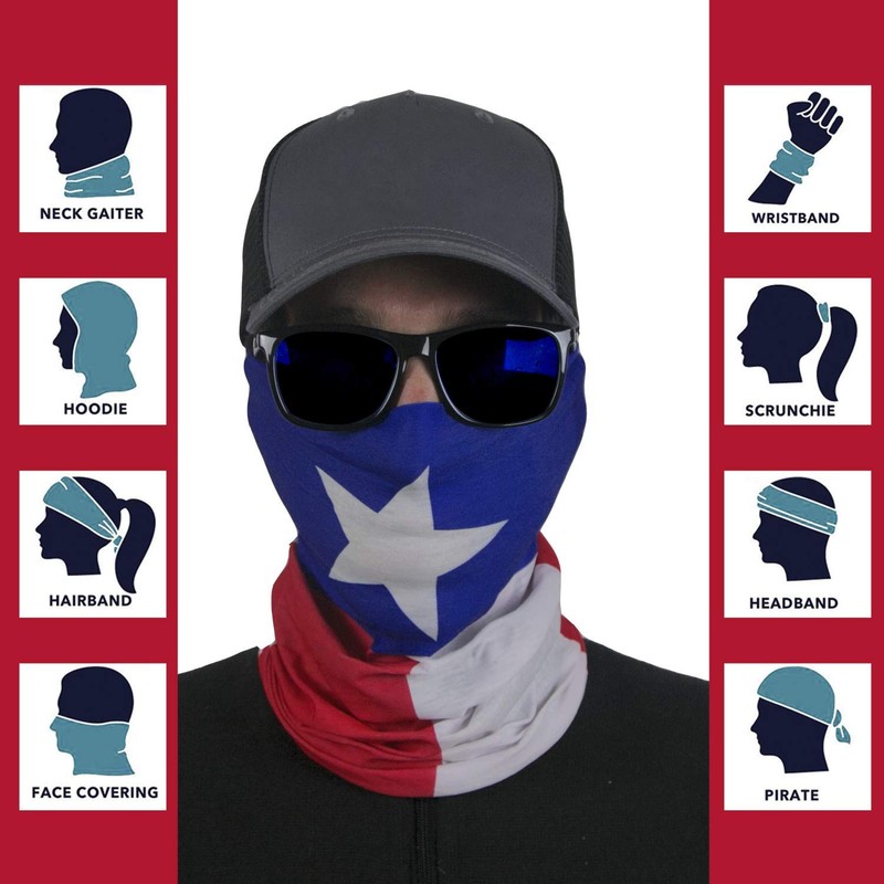 International Tie Texas Flag Bandana – Face Mask: Soft &