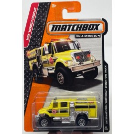 Matchbox 2014 Matchbox INTERNATIONAL WORSTAR BRUSH FIRE TRUCK Yellow 89/120