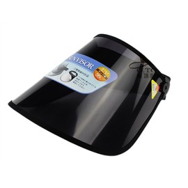 Firmly UV Protection, Wide Brim Sun Visor with Drawstring, Wide Black, Rain Clear Visor, Women's, UV Protection, Sunburn Protection, Wide Brim