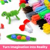 Tiehuoxia 200pcs Pipe Cleaners [Black] Thick Chenille Stems for DIY