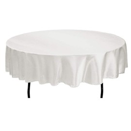 Tektrum 90 inch Round Silky Satin Tablecloth - Premium Fabric - Best for Wedding Party Banquet Events Restaurant Kitchen Dining Decoration - Silver Color
