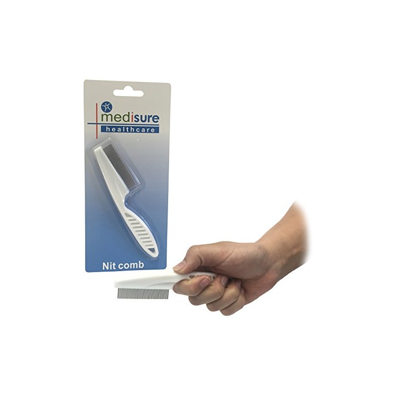 MEDISURE DURABLE EFFECTIVE SMALL HANDLE FLEA LICE FINE METAL TOOTH
