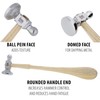 The Beadsmith Two-Sided Chasing Hammer - 10.75 Inches Wooden Handle,