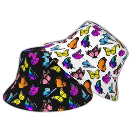 Siarnew Unisex Fashion Bucket Hat for Women Men, Summer Outdoor Sun UV Protection Casual Fisherman Cap Skull Floral