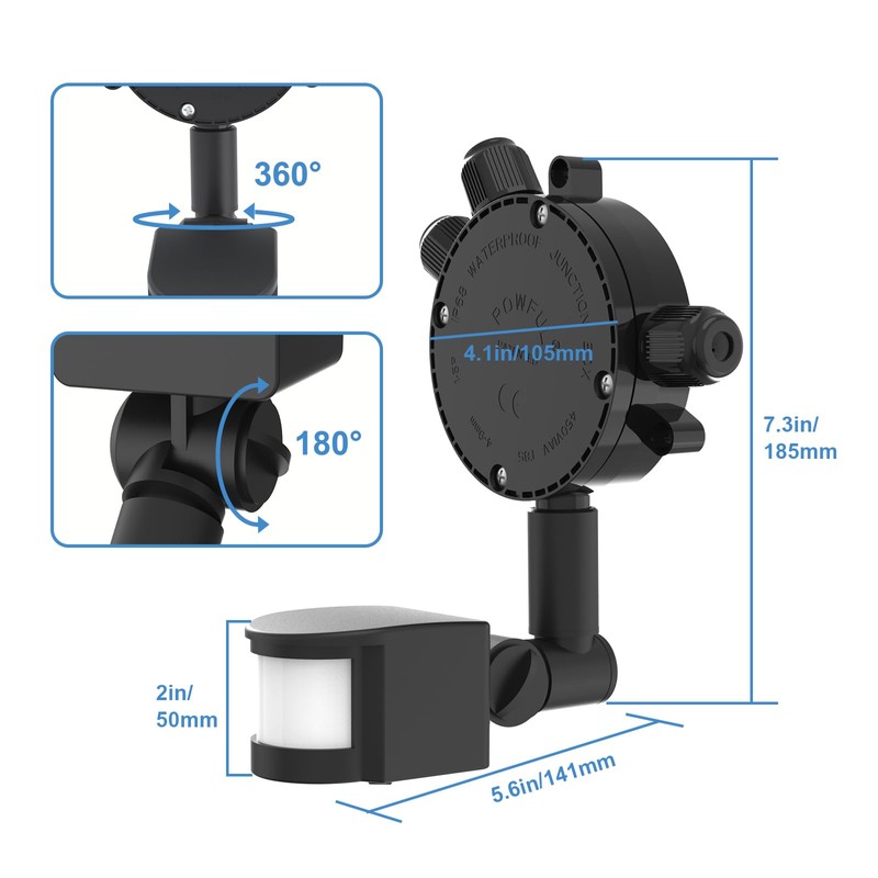 Kekeou Motion Sensor, 160-Degree Replacement Motion Detector for Security Floodlight,
