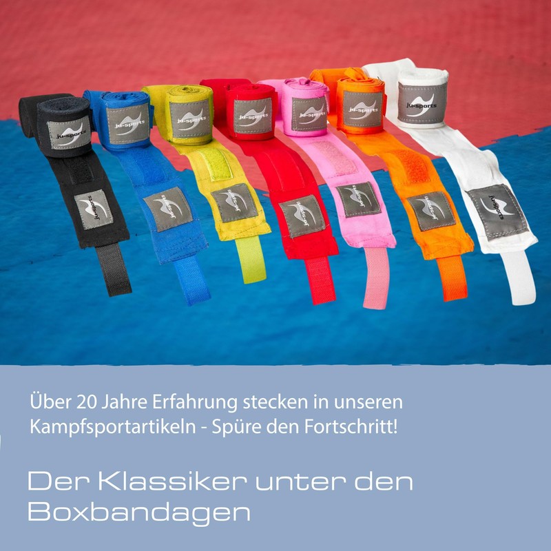 Ju-Sports Boxing Bandages pink Size:3 m Länge