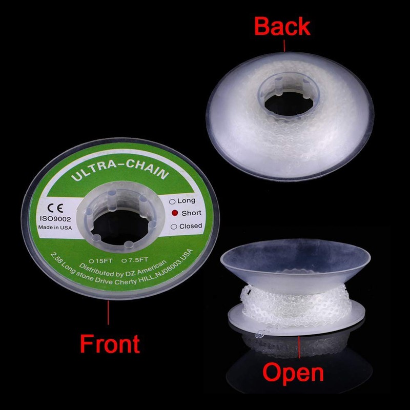 RZJZGZ Clear Dental Orthodontic Elastic Chain Power Chains Brace Orthodontic
