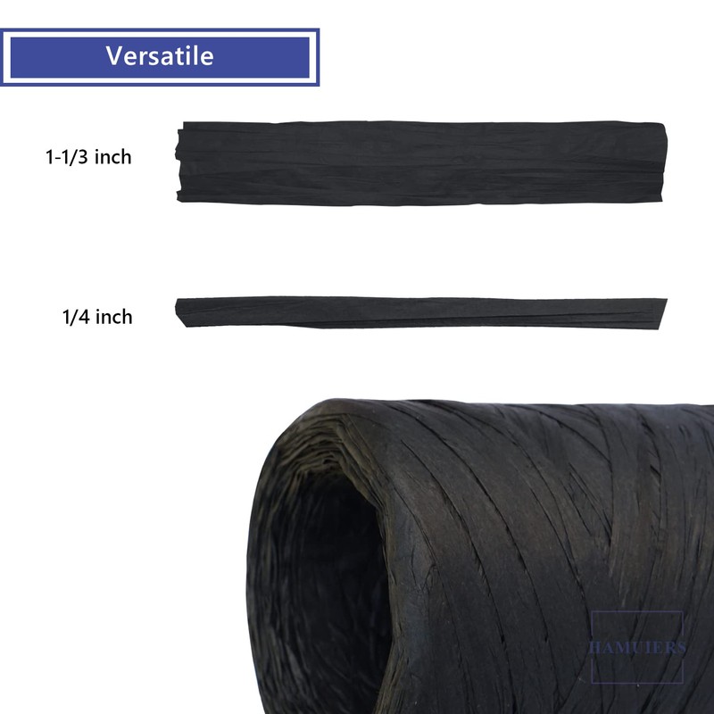 HAMUIERS Raffia Ribbon for Gift Wrapping, Packing Paper Twine Ribbon,